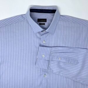 Zara Man Black Tag Light Blue Slim Fit Men's Long Sleeve Shirt Size 16" ‎ 34/35"